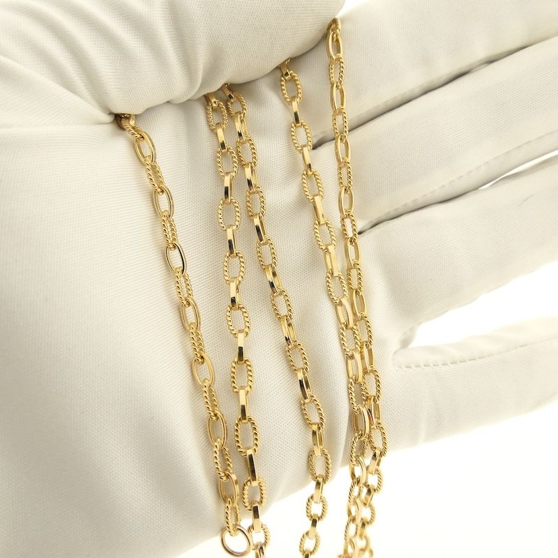 Image 11 of Gold anchor link chain/sautoir