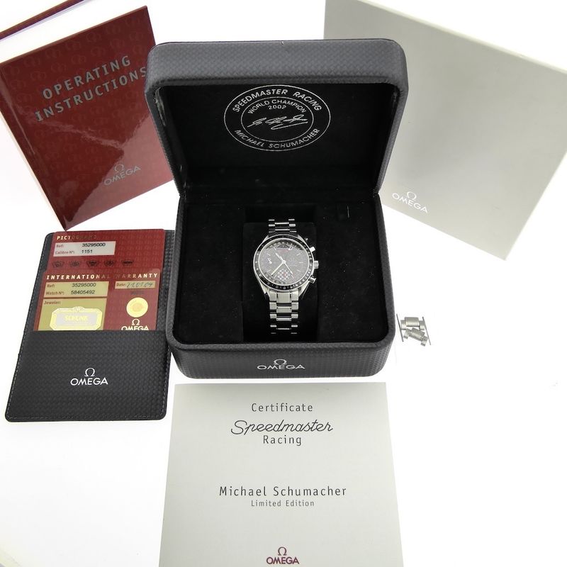 Image 4 of Omega Speedmaster Racing 'Schumacher Limited Edition'; Chronograph men's watch