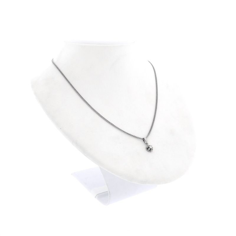 Image 4 of White gold pendant with diamond | 0.05 ct.