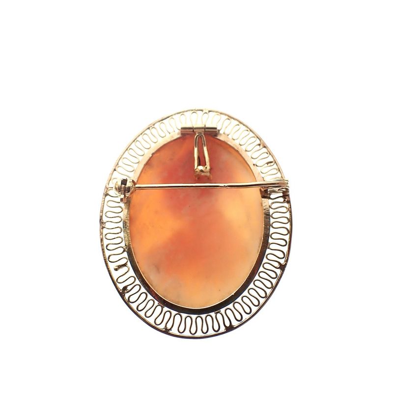 Image 4 of Antique gold brooch/pendant with cameo