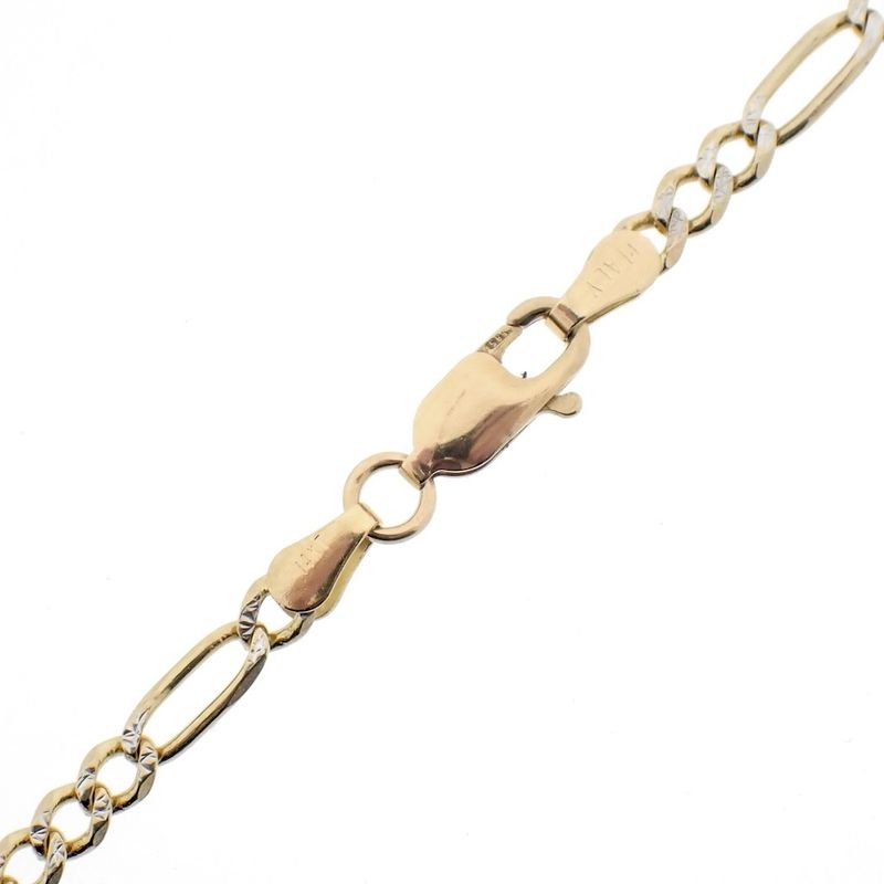 Image 8 of Two-tone gold Figaro chain | 52 cm