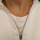 Image 7 of White gold anchor link necklace