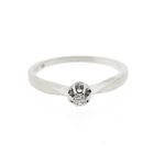 Image 3 of White gold solitaire ring with diamond | 0.03 ct.