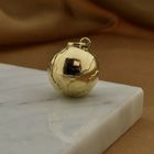 Image 2 of Two-tone gold globe pendant