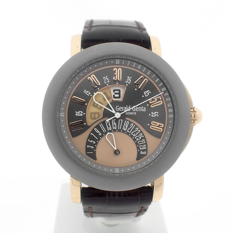 Image 1 of Gerald Genta Arena Bi-Retro; 18k gold men's watch with Tantalum bezel