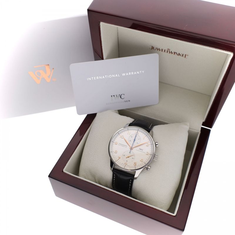 Image 2 of IWC Portuguese Chronograph 'Ivory' IW371445; Automatic Watch