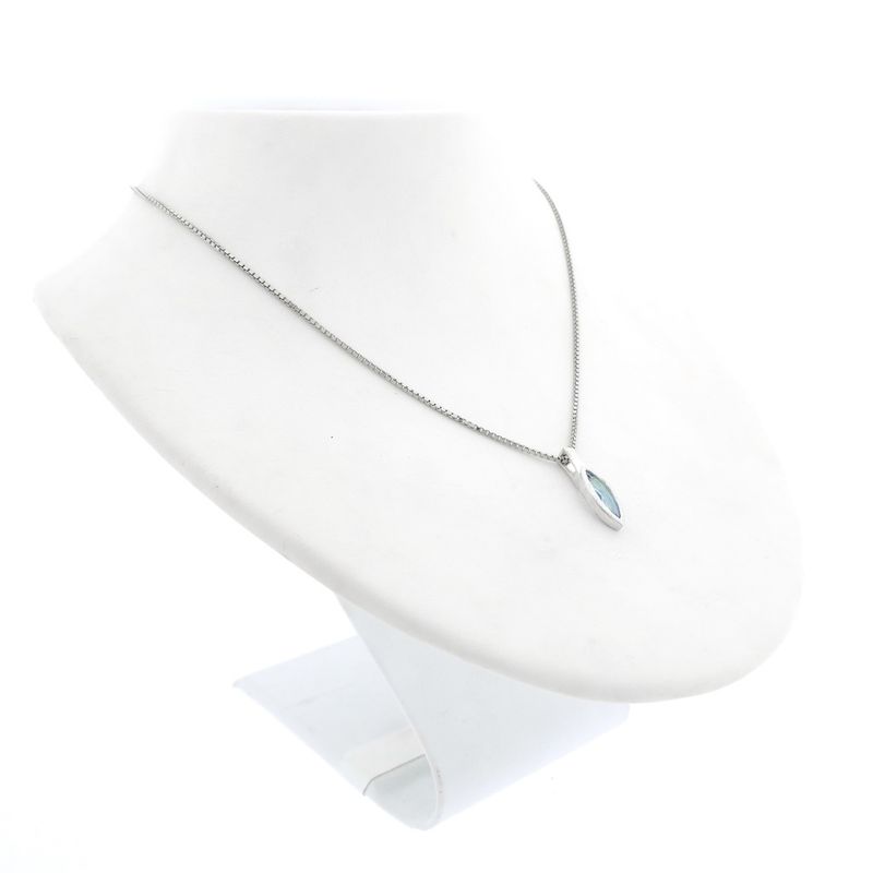 Image 5 of Silver pendant with light blue zirconia