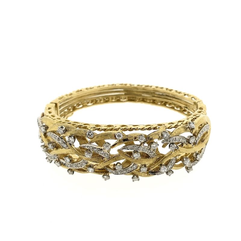 Image 1 of Luxurious gold bracelet with diamond; 1.78 ct.