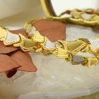 Image 2 of 22 carat bicolor gold fantasy link necklace