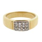 Image 5 of Gold pavé ring set with diamonds; 0.12 ct.