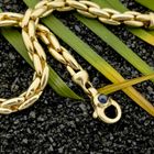 Image 2 of Golden Cardano Link Bracelet with Sapphire