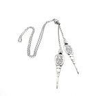 Image 3 of Silver vintage jasseron necklace with fixed pendant | 80 cm