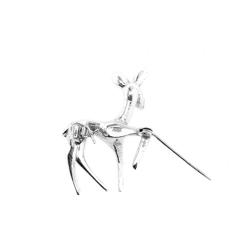 Image 10 of Silver brooch of a hind (female deer)