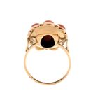 Image 5 of Gold ring with blood coral