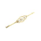 Image 3 of Vintage Gold Brooch with Cultured Pearls