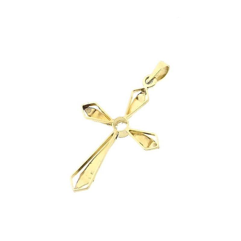 Image 6 of Gold cross pendant with zirconia