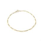 Image 5 of Gold Figaro link bracelet | 17.5 cm