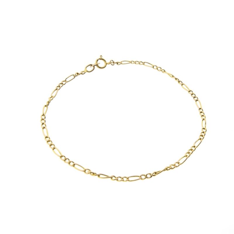 Image 5 of Gold Figaro link bracelet | 17.5 cm