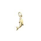 Afbeelding 1 van Gouden hanger van een dolfijn