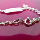 Image 4 of Silver link bracelet with engraving plate