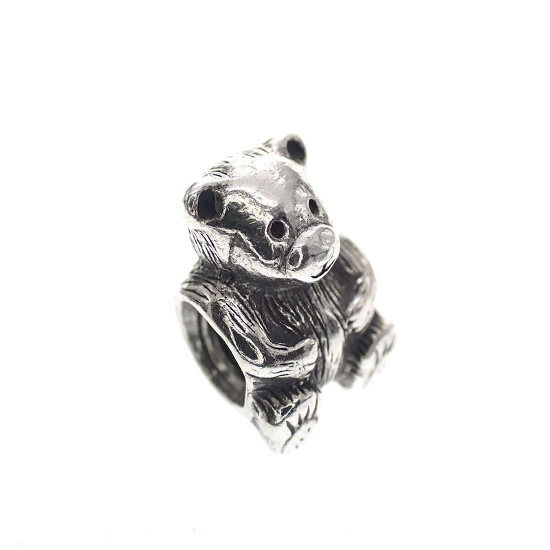 Image 1 of Pandora charm; Silver; Teddy Bear Charm