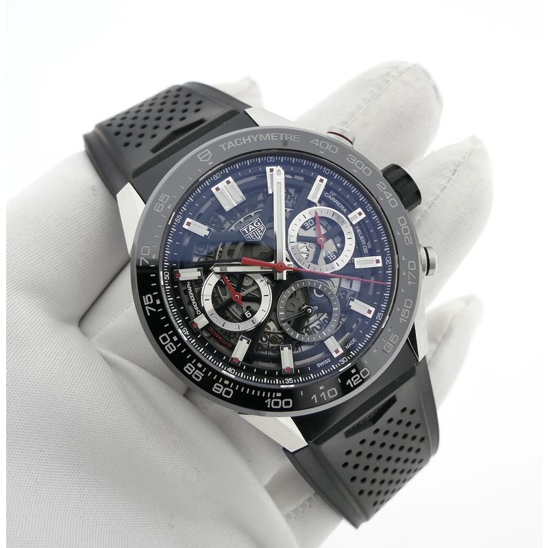 Image 7 of TAG Heuer Carrera Skeleton CBG2A10.FT6168; Chronograph men's watch