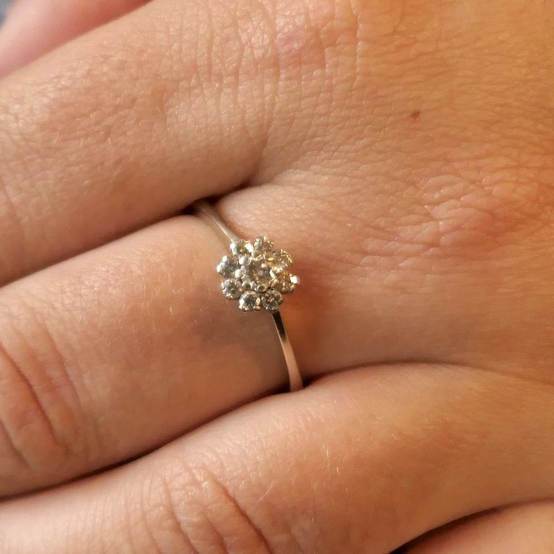 Image 11 of White gold entourage ring with 0.25 ct. diamond | Diamonde