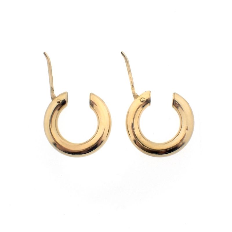 Image 6 of Gold wide earrings | Ø 17.5 mm