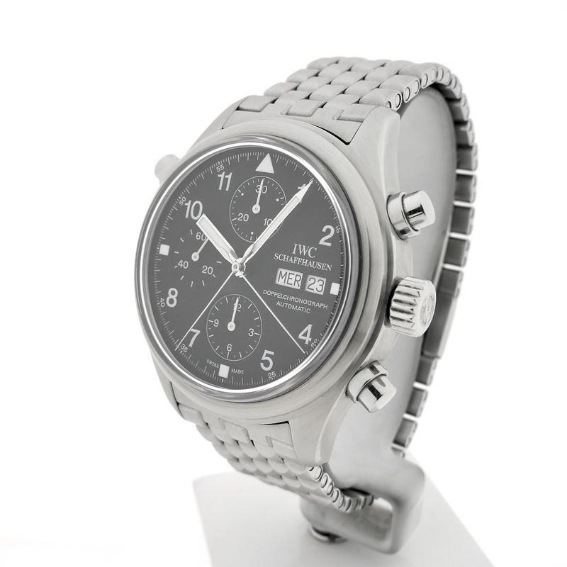 Image 2 of IWC Flieger 'Doppelchronograph' IW371319; Automatic men's watch with rattrapante chronograph