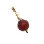 Image 1 of Gold vintage cone pendant with carnelian