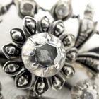 Image 9 of Silver Art Nouveau brooch set with rose-cut diamonds