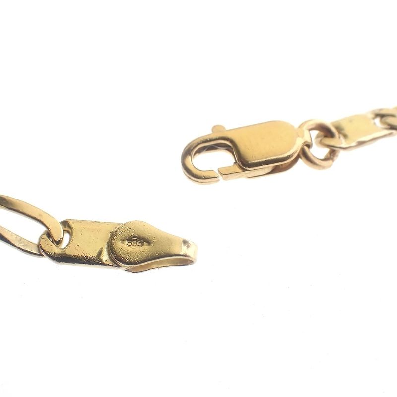 Image 6 of Solid gold fantasy/figaro link chain | 43 cm
