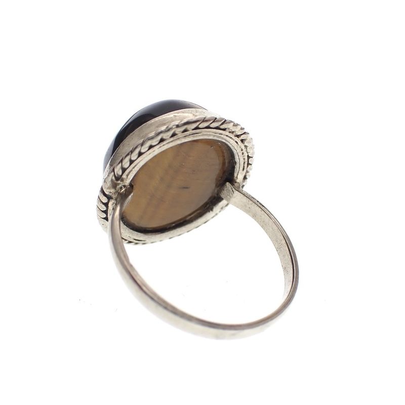 Image 3 of Silver ring with tiger's eye