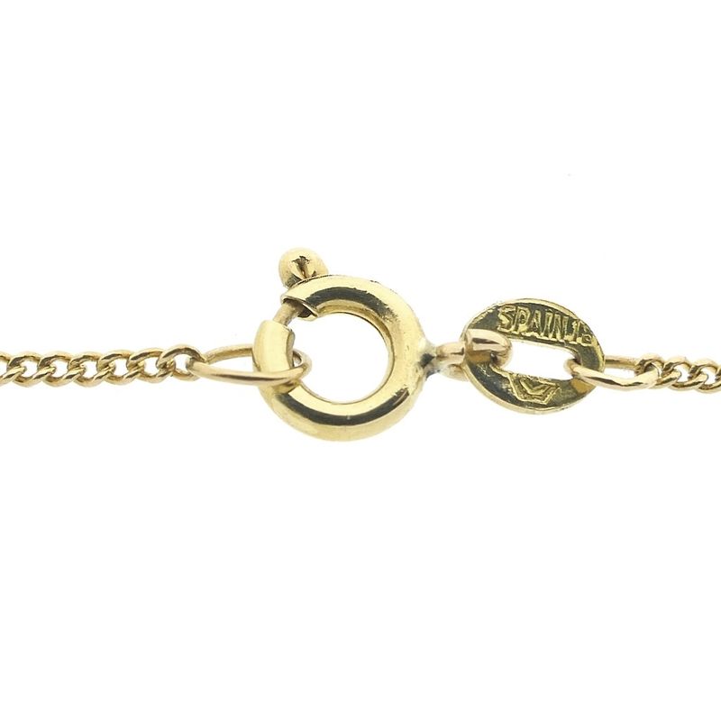 Image 4 of Gold thin gourmet link chain | 52.5 cm