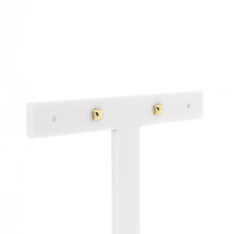 Image 3 of Gold square stud earrings