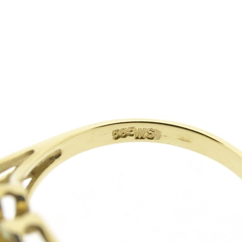 Image 7 of Vintage gold ring with pearl and diamond | 0.04 ct.