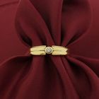 Image 2 of Gold solitaire ring with diamond; 0.04 ct.