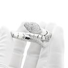 Image 8 of Leo Pizzo white gold 'Serpentine' cuff bracelet with diamonds; Size XS