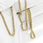 Image 8 of Gold square king link necklace | 62 cm