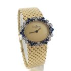 Image 15 of Baume Mercier Vintage; 14k. gouden horloge met briljanten en saffier