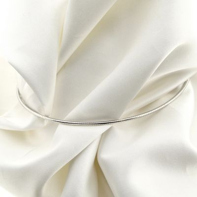 Image 2 of White gold omega link necklace