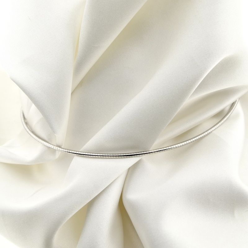 Image 2 of White gold omega link necklace