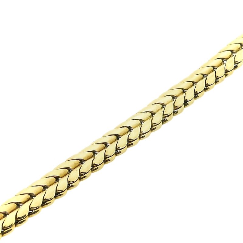 Image 7 of Gold flat foxtail link necklace | 40.5 cm