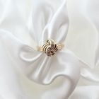 Image 3 of Golden fantasy ring with diamonds | 0.015 ct.