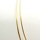 Image 2 of 18-karat gold omega necklace; double | 50 cm