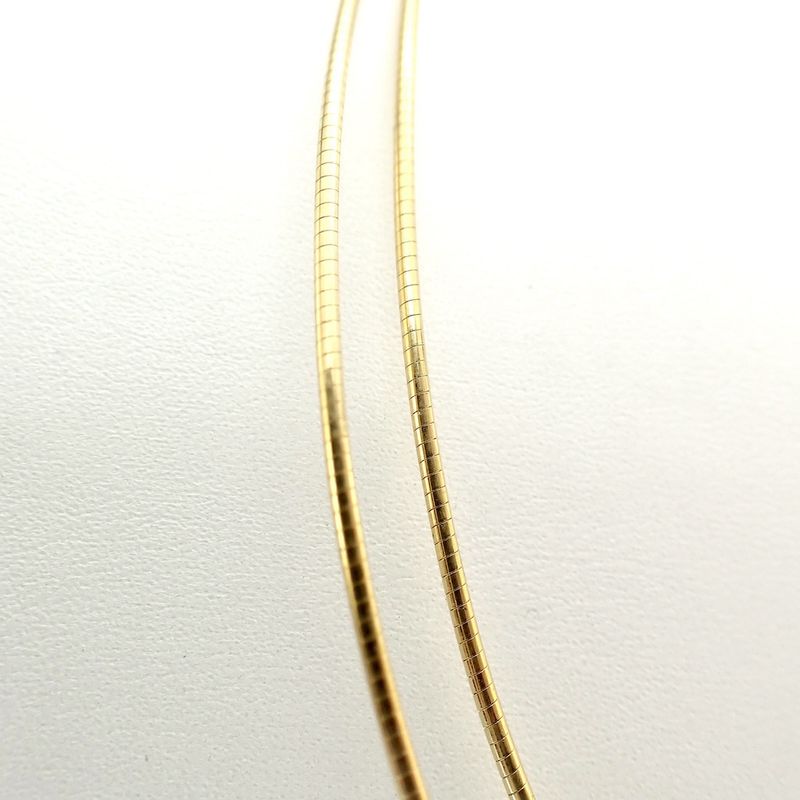 Image 2 of 18-karat gold omega necklace; double | 50 cm