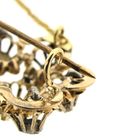 Image 7 of Gold brooch with rose-cut diamonds; Approx. 0.40 ct.