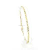 Gold closed Figaro link bracelet