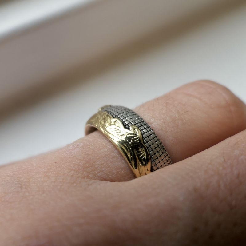 Image 8 of Bicolor waves ring; Men | David Yurman