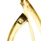 Afbeelding 4 van Vintage gouden abstracte broche met zirconia